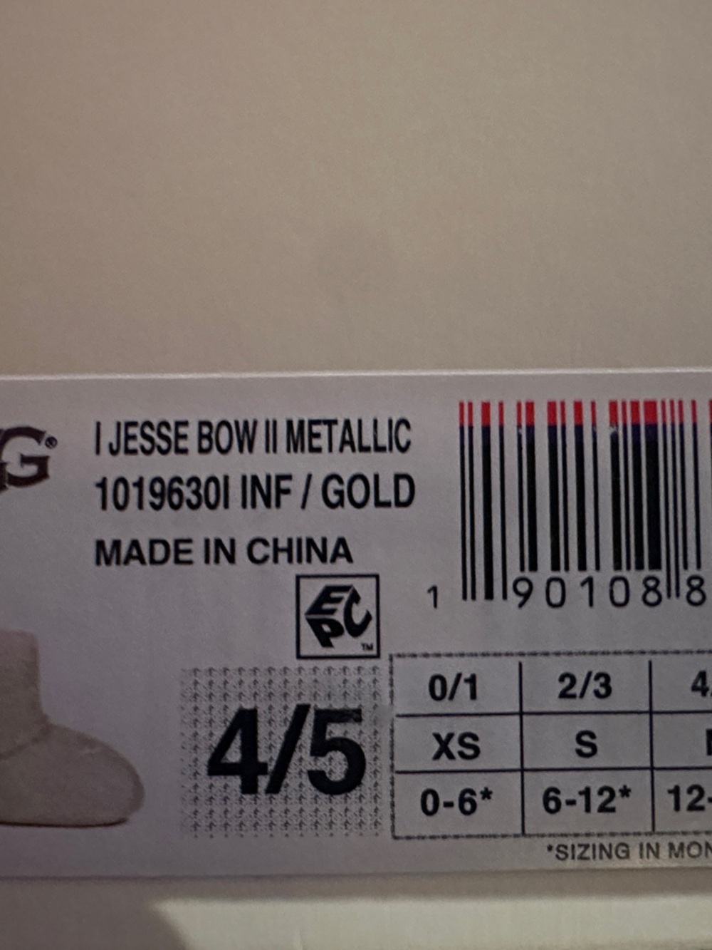 UGG Jesse Bow II Metallic Baby Booties in Gold